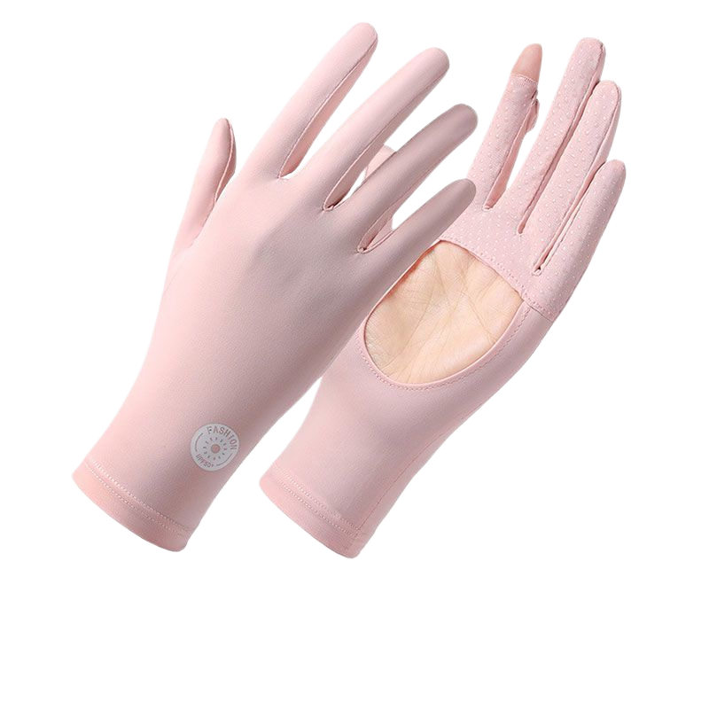 Perforated Ice Silk Gloves – Breathable Mesh UV Protection Driving Gloves