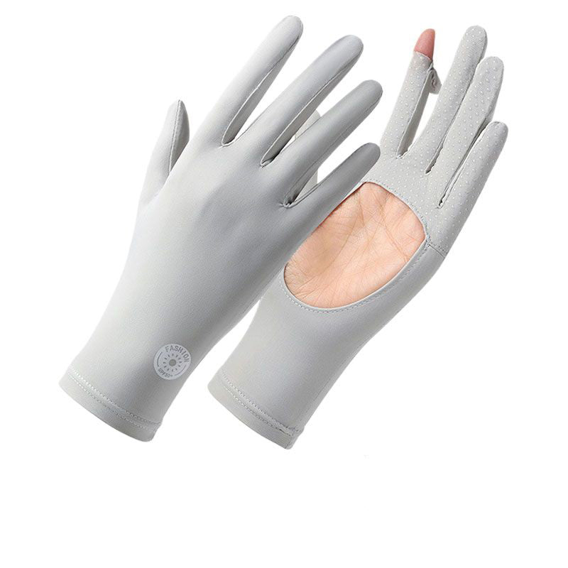 Perforated Ice Silk Gloves – Breathable Mesh UV Protection Driving Gloves