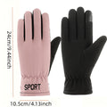 Fleece Lined Winter Gloves – Windproof Warm Gloves for Cold Weather