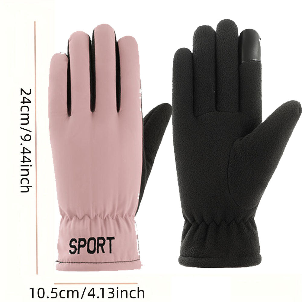 Fleece Lined Winter Gloves – Windproof Warm Gloves for Cold Weather